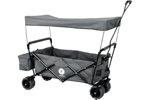 Miweba Chariot de Transport pour Enfants MB-10 - Frein - Toit - Pneus Larges en PU - Sac de Transport - Diable Pliant - Résistant aux UV - Chariot de Jardin
