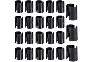 AOFOX Clip per scaffali a filo - 120 confezioni 60 paia di serrature per ripiani per scaffalature nere per scaffalature a diametro 1 "