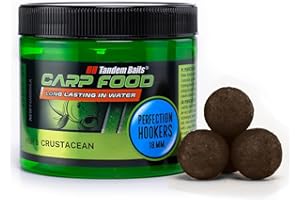 Tandem Baits Carp Food Perfection Hookers, D'appâts pour carpes, Pêche de la Carpe, Peche, Pop-Ups, Bouillette Carpe, Professionnel Accessoires de Pêche Carpe 18mm 120g