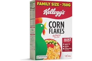 Kellogg's Corn Flakes Original | 750g | Nourishing Breakfast | Cholesterol Free | High in Vitamins B1, B2, B3, D & Iron | Quick & Easy Breakfast