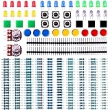 Elegoo Elektronik Komponente Pack mit Widerstand, LED, Druckschalter, Potentiometer für Arduino UNO, MEGA2560, Raspberry Pi