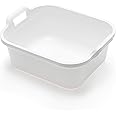 Addis Rectangular Washing Up Bowl with Handles, White, 39 x 32 x 14 cm