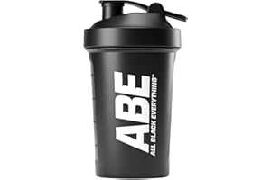 Applied Nutrition ABE All Black Everything Protein Shaker - Sports Supplements Shaker Bottle, Durable & Lightweight (400ml)