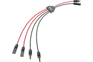 MXRPV Conector Panel Solar,Y-Conectores Solares,Y Branch Conector Paralelo,Impermeables IP68,Cable Solar en Y de 6 mm² (Anschluss von 2 Solarmodulen, 1)