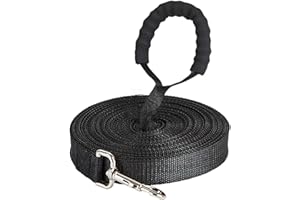 EYELEAF Training Leads for Dogs - Nylon Long Training Dog Leash Long Dog Recall Lead, Long Line for Dog Tracking Training, Long Lead Leash for Pet Recall Obedience with Comfortable Padded Handle (30M/100ft)