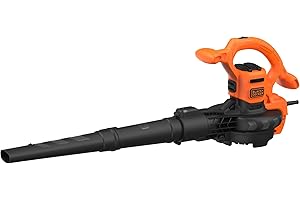 Black+Decker 3-in-1 Elektro-Laubsauger / Laubbläser BEBLV260 (2.600 Watt, mit Häcksler, hohe Blasgeschwindigkeit von 315 km/h, 40l Fangsack und Tragegurt, für Terrassen, Wege, Einfahrten)