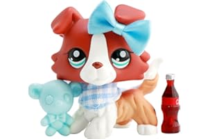 NEFLUM MiniToy lps Pets Shop, Old G2 lps Figure with Little Pets Collectable with lps Accessories (lps Collie 1542)