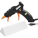 Berssen Pistola Colla a Caldo 50 W, Colla Stick 20 Pezzi 7mm*150mm con PTC Riscaldante，Pistole per Colla per Artigianato Fai 