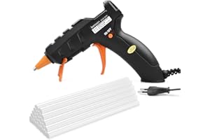 berssen Heißklebepistole 50W Klebepistole mit 20 Stücke 7mm Klebesticks, Heissklebepistole PTC Heizelment für DIY Kleine Handwerk und schnelle Reparaturen in Haus & Büro Klebepistolen