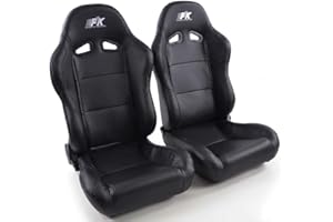 FK AUTOMOTIVE Set di sedili sportivi, Racing, 1 x sedile sinistro + 1 x sedile destro, nero