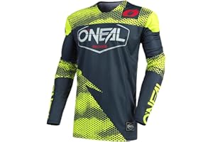 O'NEAL | Motocross Shirt Long Sleeve | MX MTB Mountain Bike | Lekki materiał, ergonomiczny krój Slim Fit dla idealnego dopasowania | Mayhem Jersey HEXX | Dorosły | Grey Black