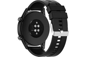 VAPORLY UK Silicone Sports Strap for Huawei/Galaxy/Ticwatch Smartwatches, 22mm, Compatible with Watch 3/3 Pro/GT2 Pro/GT2e/GT2/GT 46mm/Galaxy Watch 3 45mm/46mm/Gear S3/Ticwatch Pro 3