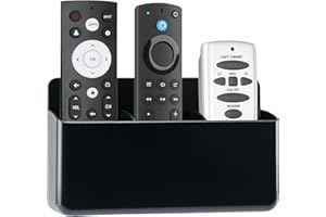 VACONICO Remote Control Holder Wall Mount, TV Remote Holder, Self Adhesive Controller Holder, Wall Pen Holder Storage Accessories for Home Office School (Black 1Pack)