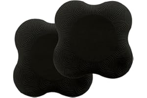 MAXQUU Lot de 2 genouillères de yoga antidérapantes pour yoga et coude - Pour exercices de pilates et fitness - Noir