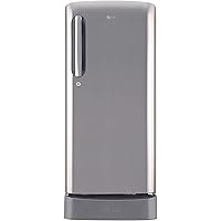 LG 190 L 4 Star Inverter Direct Cool Single Door Refrigerator (GL-D201APZY, Shiny Steel, Base Stand with Drawer)