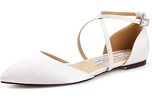Duosheng & Elegant FC2322 Flach Satin Schuhe für Hochzeit Braut Partei Abendschuhe Hochzeitsschuhe Brautschuhe