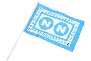 LIGUORO SHOP Bandiera Del Napoli Con Asta Cm 31x50 Calcio Bandierina Tifosi Azzurri Partenopei Scudetto Campione (3)
