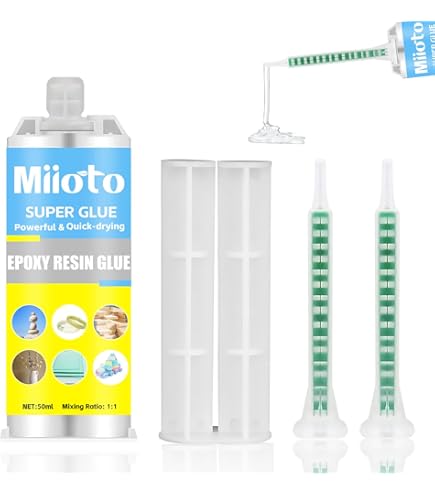 20 Ugelli Miscelazione Colla 1:1 - Per Pistola Colla AB, Plastica, Riutilizzabili