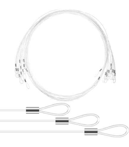 Kit De Fil De Suspension Réglable - Fil D'acier Pour Lustre - Fil De Suspension Avec Boucle Et Crochet Pour Photo, Lumière/lampe, Miroir Réglable