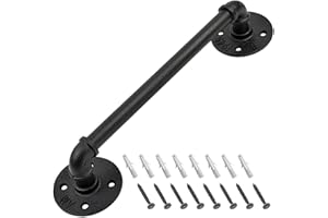 Gorssen Corrimano per Scale. Corrimano Antiscivolo Nero per Tubo Industriale Industriale, corrimano Antiscivolo per Sicurezza per Anziani e Bambini, corrimano Interno ed Esterno,90cm