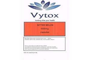 Bitter Melon 1000mg max Strength 365 Capsules, 12 Month Supply, by vytox, Digestive Aid Sugar Levels,Vegetarian