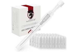 WARRIOR Canule stérile jetable oreille nez piercing aiguilles corps piercing professionnel tatouage accessoire (50pcs/boîte, gris 16G)
