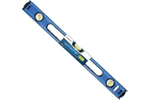 Högert Technik - Niveau à bulle 100 cm, dispose de 3 fioles : 0 ° / 45 ° / 90 °, niveau à bulle en aluminium, embouts amortissants, taille : 100 × 5,65 × 2,1 cm, HT4M010