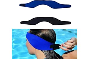 FIBOUND 2 Piezas Diadema de Natación Banda de Oídos, Cinta para La Cabeza de Natación, Diadema de Natación Ajustable, Cinta Impermeable para El Oído para La Natación, Natacion Accesorios para Surf Buceo