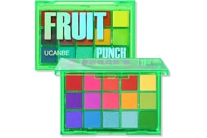 UCANBE Fard à Paupières 15 Couleurs - Palette Maquillage Yeux Shimmer Matte Longue Durée - Palettes de Maquillage Hautement Pigmentées Personnalité Audacieuse Brillante(Fruit Punch)