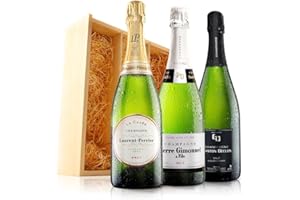 Virgin Wines - Ultimate Champagne Celebration Trio in Wooden Gift Box - 3 Bottles (75cl)