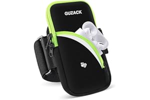 GUZACK Armband Armtasche, Handytasche Sport Laufen Doppel Reißverschluss Sportarmband, Sportarmband Handytasche Halterung für Fitnessstudio, Schweißfest Armband für Handy bis zu 6,9", wie iPhone, Samsung, LG