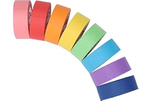 Fyguard 8 Rolls Coloured Masking Tape, 23mm x 13m Rainbow Adhesive Tape Masking Tape for Artists Decorative Tape for Home Classroom DIY Scrapbooking Crafts