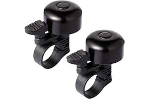XREE 2 Piezas Timbre Bicicleta, Campana de Ciclismo Campana Bicicleta para Niños Adultos (Negro 120 db)