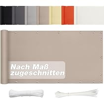 Balkon-Sichtschutz Aus HDPE – 85x1600 Cm, UV-beständig, Ohne Bohren Montierbar (braun)