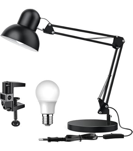 Lampada Da Tavolo A Morsetto Trio - Nickel Opaco, 58 Cm, Attacco E27 Max 60W - Foto 6