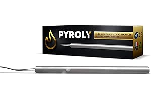 PYROLY Bougie d'allumage pour poêle à granulé compatible BESTOVE/EDILKAMIN/LA NORDICA EXTRAFLAME (155mm - Ø9,9mm - 300 W - lisse) Qualité supérieure avec connecteurs