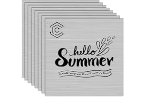 Creatorally Acrilico per Laser, Pannello Plastica Rigida per Incisione Laser 30x30 cm 1.3 mm, Lastra ABS 8 Pezzi Laser Fogli Bicolore per Targhette Decorazione (Nero su Argento Spazzolato)