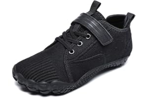 DAZFE Kinder Barfußschuhe Breite Zehenbox Jungen Mädchen Hausschuhe Minimalistische Wanderschuhe Sportschuhe Laufschuhe Walking Schuhe 26-37EU