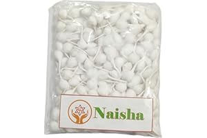 Naisha Hand Rolled Cotton Puja Wicks for Puja Lamps Diya Rui Batti (55 Gm) Approx 500 Pc.
