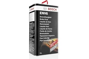 Bosch ENV6 Liquide de Frein 5 L - Pour Véhicules avec ou sans Freins ABS/ESP - Qualité OE - Compatible avec DOT 3, 4, 4 HP/LV et 5.1