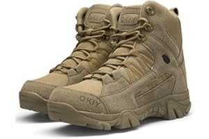 Bitiger Stiefel Herren Damen Army Combat Boots mit Zipper Verschleißfest rutschfeste Outdoor Trekkingschuhe