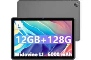 Rebecco 2024 Tablet 10 Zoll Android 14 Tablets, 12 GB RAM + 128 GB ROM (erweitert auf 1 TB), Octa Core 1280 x 800 IPS HD Display Android Tablet, Unisoc A523 CPU, 5 G/2,4 G WiFi, Dual 5 MP + 8 MP