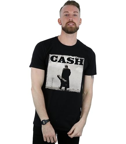 Johnny Cash T-shirt pour homme Hello I'm Mens, Noir, Petit
