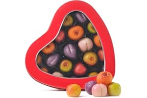 Walnut Tree Heart-Shaped Tin – Gourmet Marzipan Fruit Gift, Handpacked in the UK – Great Taste Award Winner – Marzipan Luxury Gift Selection, Birthday, Anniversary, 230g