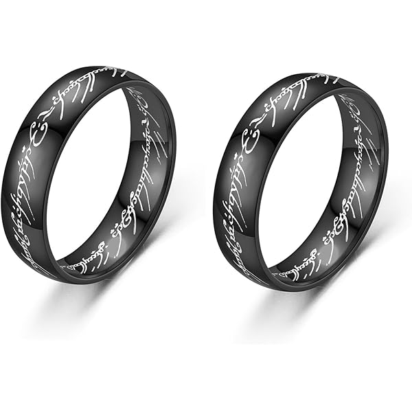 Karatcart Lord of The Rings 100% Stainless Steel Black Ring for