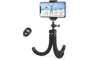 iRhodesy Trépied Portable Style Octopus pour iPhone, Tout Smartphone, Camera avec Clip Universel RHS-010 Noir