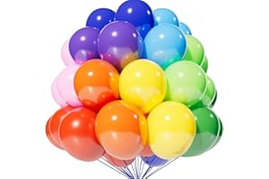 TOURIMA Luftballons Geburtstag, 40 Stück, 25CM, Premium Ballons aus 100% Naturlatex, Klimaneutral, Helium Luftballons Bunt, aus natürlichen Rohstoffen, Luftballon Girlande