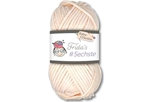 Frida's Wollhaus Frida's - Ovillo de lana de chenilla para bebé (50 g, 30 colores, 779, color albaricoque claro)