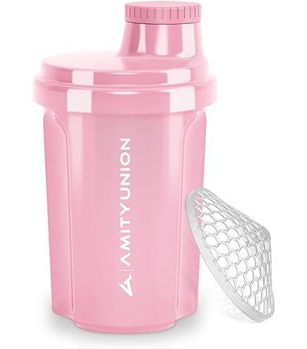 Shaker Frullatore Per Proteine BZ-NM002-2319, 650 Ml, Rosa, Anti-perdite Con Pallina Frullatrice