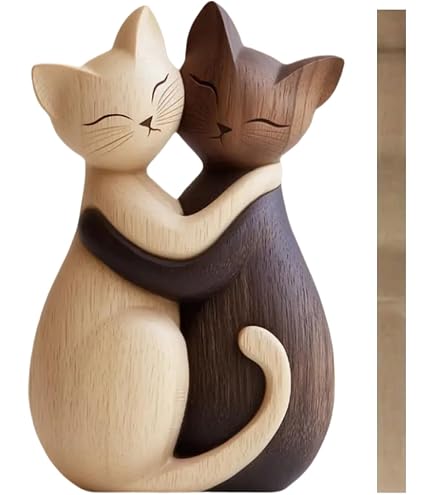 Sculpture Chat En Bois 2D - Déco Murale Mignonne - 10 Cm - Pour Chambre, Salon, Cadeau Anniversaire - Design Plat Et Drôle - 7